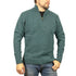 100% SHETLAND RAGG WOOL Half Zip Up Knit JUMPER Pullover Mens Sweater Knitted - Sherwood - 4XL