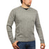 100% Shetland Ragg Wool V Neck Knit Jumper Pullover Mens Sweater Knitted - Grey - L