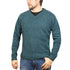 100% Shetland Ragg Wool V Neck Knit Jumper Pullover Mens Sweater Knitted - Sherwood - 3XL