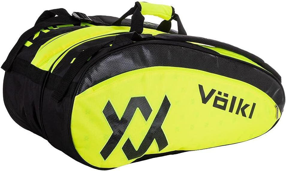 Volkl Classic Tour Combi Bag for 6-9 Tennis Racquets in Yellow/Black