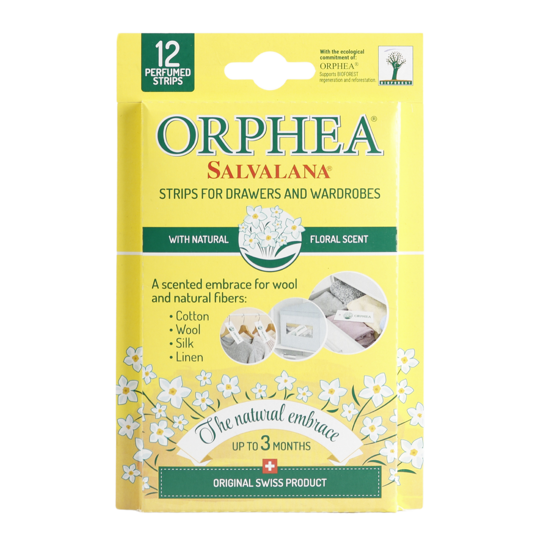 Orphea 12pcs Clothes Protector Natural Flower Floral Scented Strips for Drawers/Closets