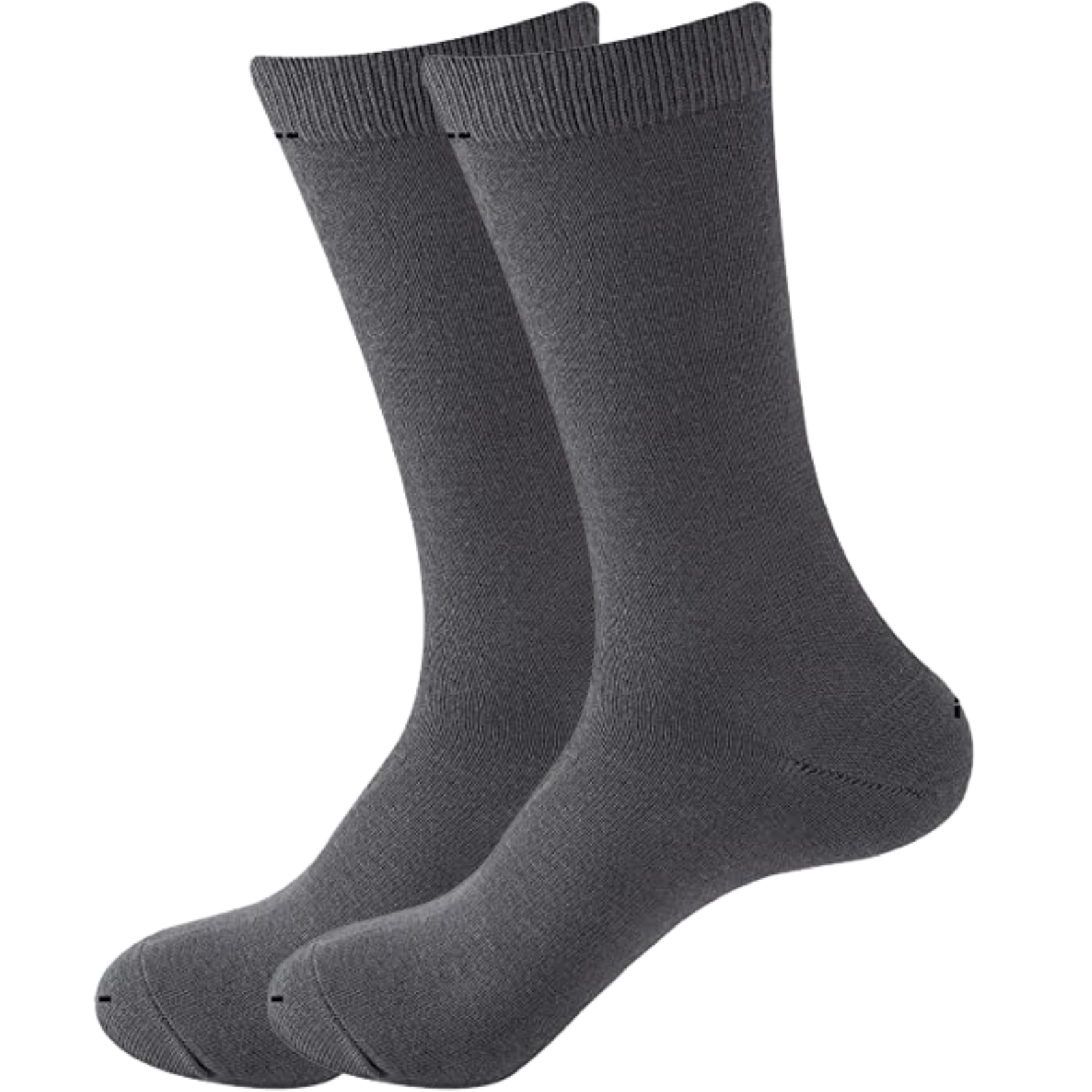 BAMBOO SOCKS Crew Natural Eco Healthy Enviro Unisex Work Anti-Bacterial Business - Charcoal - 7-11