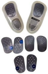 WALKFIT ORTHOTICS 3/4  Insoles Walk Fit Foot Feet Support PLATINUM SILVER - F (Womens 10-10.5, Mens 9-9.5)