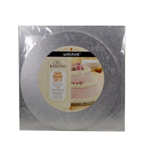 Set of 2 WILTSHIRE Cake Board Art of Baking Wooden Approved Food Grade Reusable