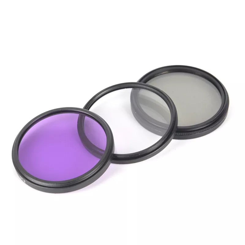 Hridz 3pcs UV CPL FLD Lens Filter Combo pack with Pouch for SLR Camera Colour Lens UV Filter - 62mm