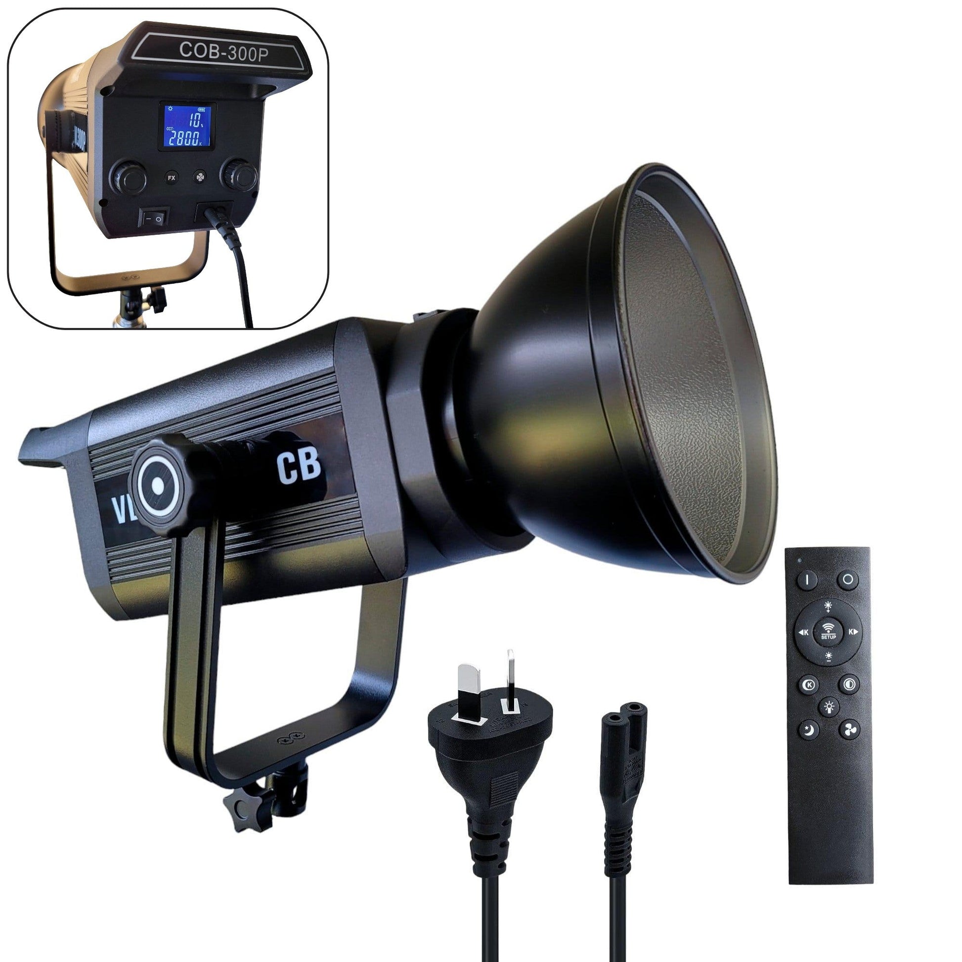 Hridz 300W COB Video Light LED Ultra Bright VL300 Bi-Color COB 2800-6800K Bowens