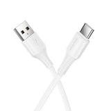 Hoco X120 USB-A to USB-C Bend-Resistant Charging Data Cable Type-C- White