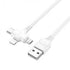 Hoco X77 3 in 1 USB-A to Lightning, USB-C, Micro-USB Charging Cable iPhone / Samsung / Andriod - 1M