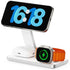 Laser ChargeCore 3-in-1 Charging Stand for Apple, Samsung, Watch Charger - White (includes 20W Charger and Cable)