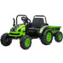 12V Kids Ride on Electric Tractor With Tipper Trailer – Green