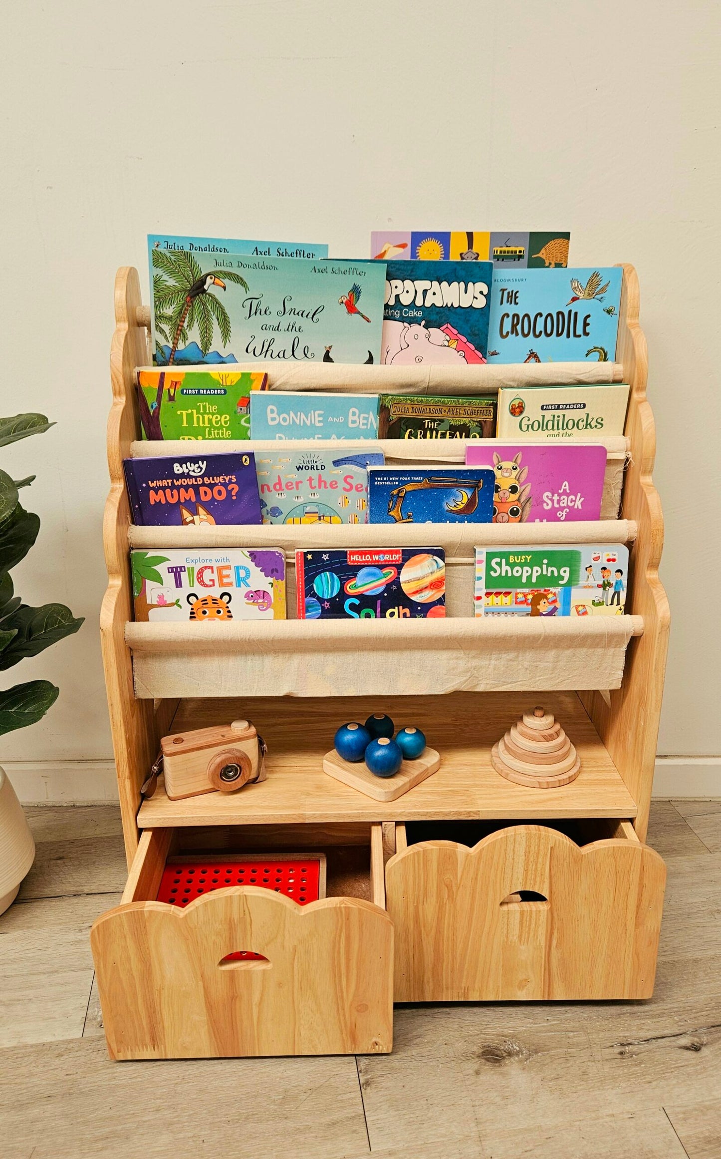 4 Tier bookshelf and drawers