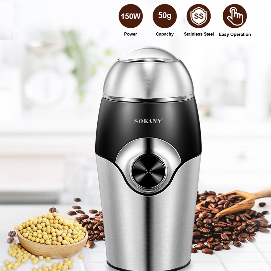 Sokany Electric Coffee Grinder Stainless Steel Blades