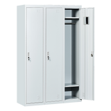 Three-Door Side by Side Office Gym Shed Storage Locker