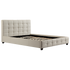 Double PU Leather Deluxe Bed Frame White
