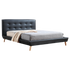 Double PU Leather Deluxe Bed Frame Black