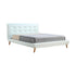 Queen PU Leather Deluxe Bed Frame White