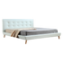 King PU Leather Deluxe Bed Frame White