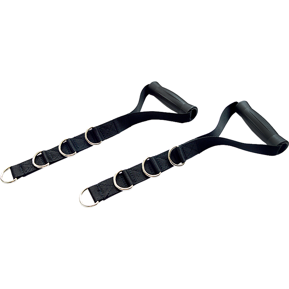 2x Adjustable Nylon Cable Handles – Home Gym Attachment for Strength Training