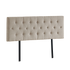 Linen Fabric Queen Bed Deluxe Headboard Bedhead - Beige
