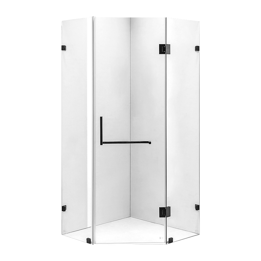1000 x 1000mm Frameless 10mm Glass Shower Screen By Della Francesca