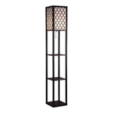 Shelf Floor Lamp - Shade Diffused Light Source with Open-Box Shelves