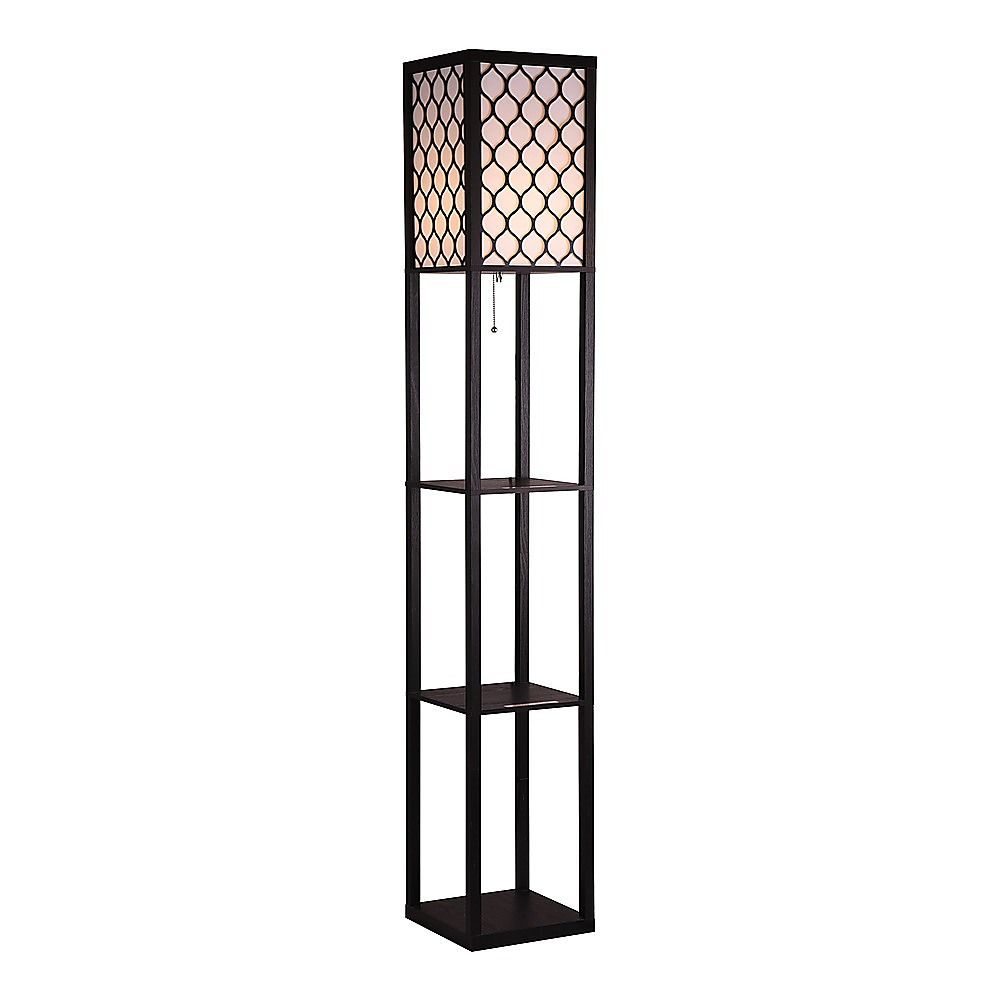 Shelf Floor Lamp - Shade Diffused Light Source with Open-Box Shelves