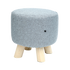 Fabric Ottoman Foot Stool Rest Pouffe Footstool Wood Storage Padded Seat