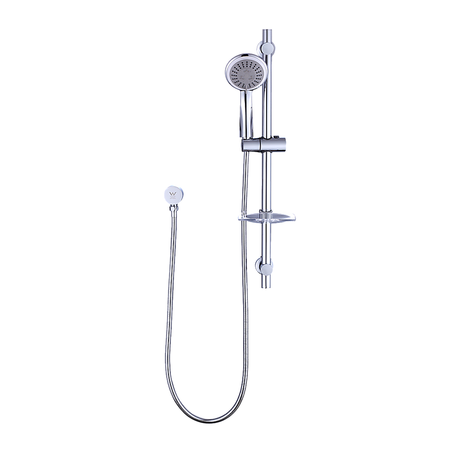 Hand Held Shower Rail Soap Dish Bathroom Set