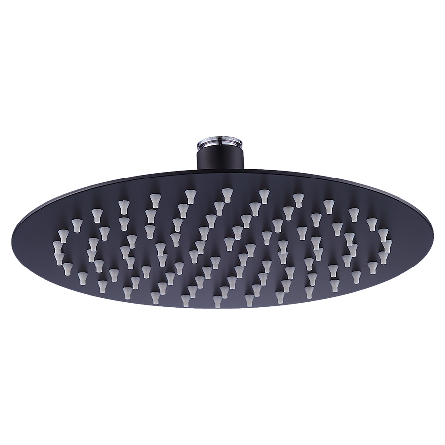 200mm Shower Head Round 304SS Electroplated Matte Black Finish