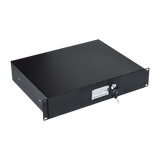 19" Rack Mount 2U Steel Plate DJ Drawer Equipment Cabinet Locking Lockable