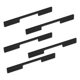 5 x 160mm Kitchen Handle Cabinet Cupboard Door Drawer Handles square Black furniture pulls