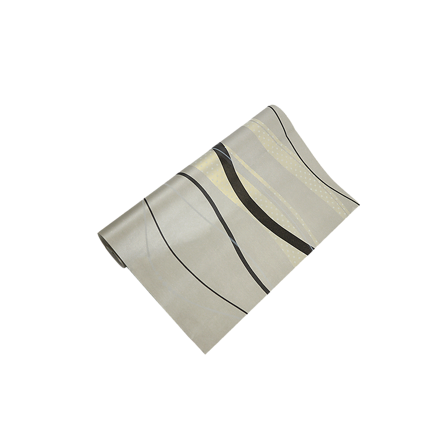 Wallpaper Flocking Simple Curves Non-woven Wall Paper Roll