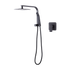 WELS 8" Rain Shower Head Set Square Dual Heads Faucet High Pressure With Mixer