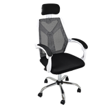 Office Chair – Ergonomic Mesh Back Computer Desk White Chair with Padded Foam Seat