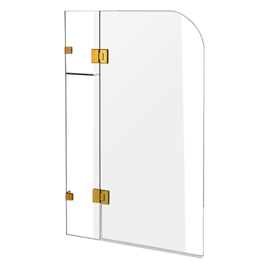 1200 x 1450mm Frameless Bath Panel 10mm Glass Shower Screen By Della Francesca