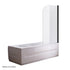 180 Degree Pivot Door 6mm Safety Glass Bath Shower Screen 800x1400mm By Della Francesca