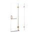 120 x 200cm Wall to Wall Frameless Shower Screen 10mm Glass By Della Francesca