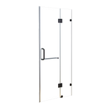 100 x 200cm Wall to Wall Frameless Shower Screen 10mm Glass By Della Francesca
