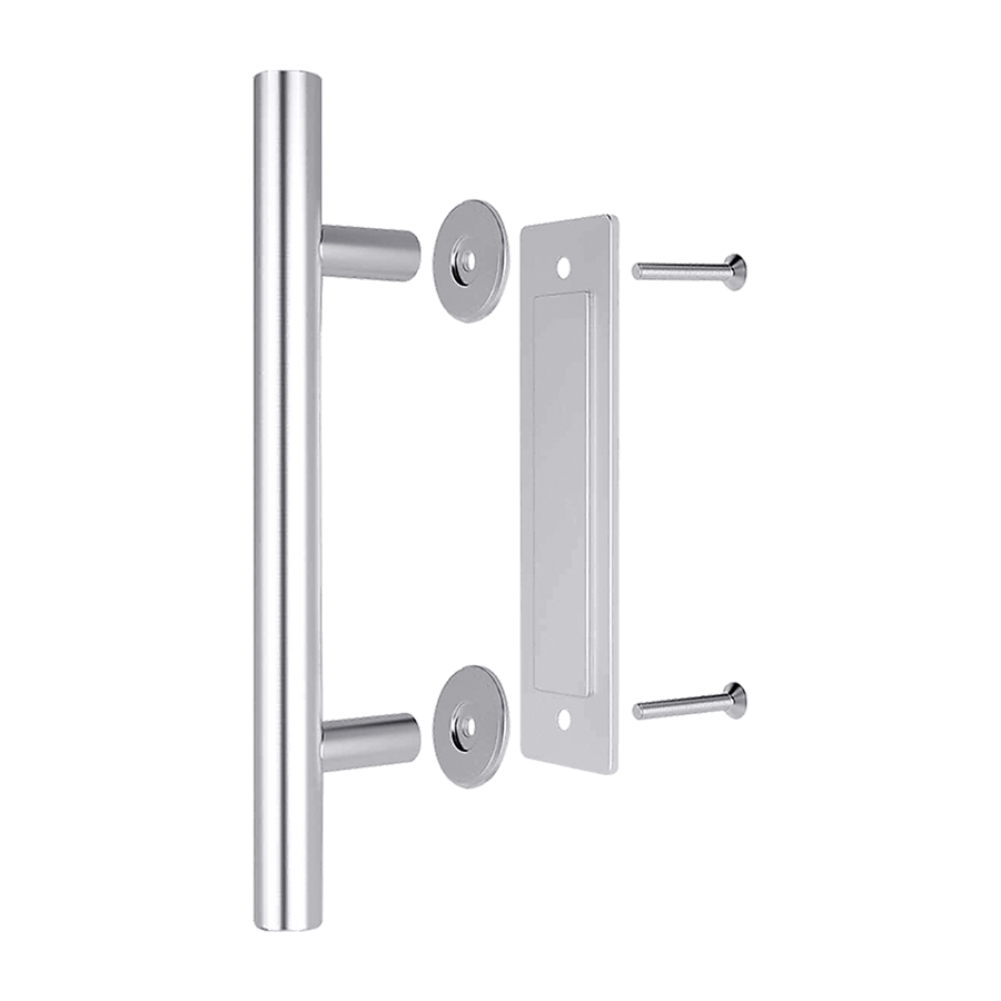 12" Barn Door Handle Sliding Flush Pull Wood Door Gate Hardware Stainless Steel