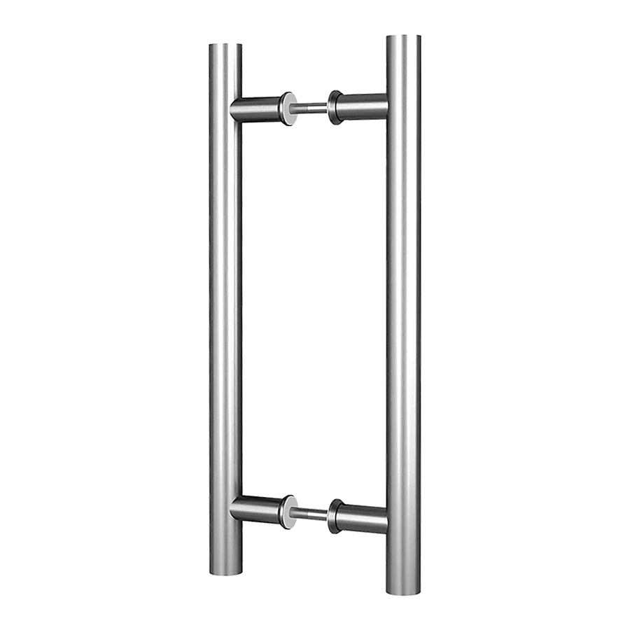 Round 300mm Push Pull Stainless Steel Door Handle Entrance Entry Shower Glass