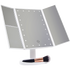Makeup Mirror With LED Light Standing Mirror Magnifying Tri-Fold Touch