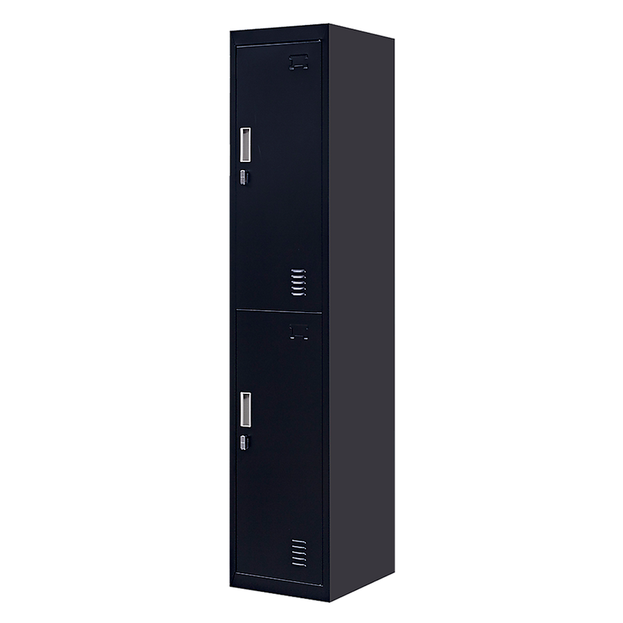 2-Door Vertical Locker for Office Gym Shed School Home Storage