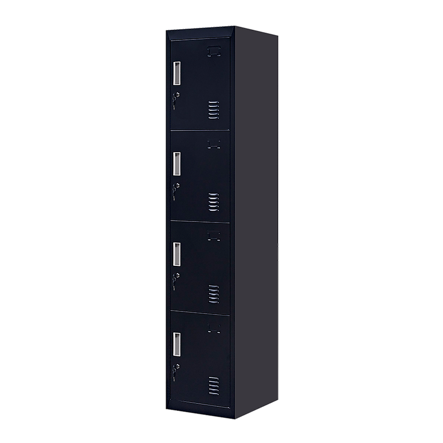 4-Door Vertical Locker for Office Gym Shed School Home Storage