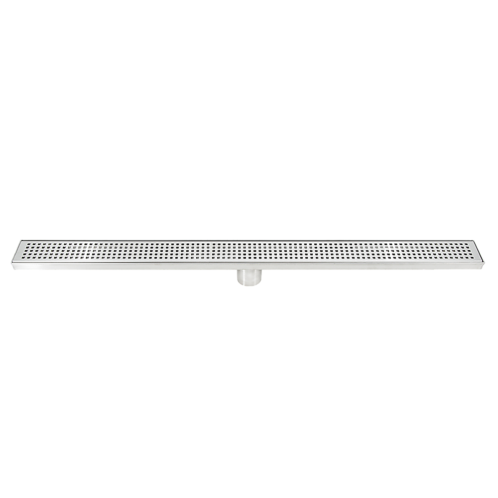 900mm Bathroom Shower Stainless Steel Grate Drain w/Centre outlet Floor Waste Square Pattern