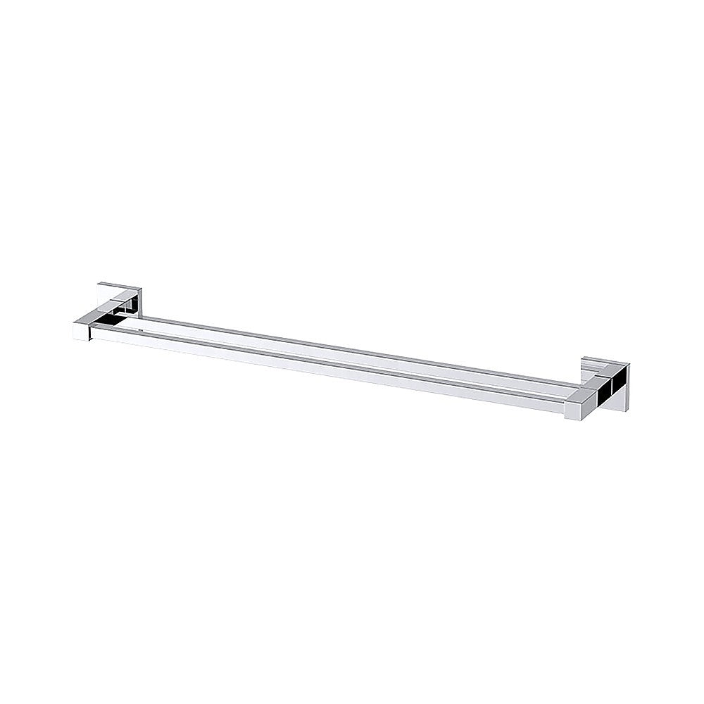 Double Classic Chrome Towel Bar Rail Bathroom