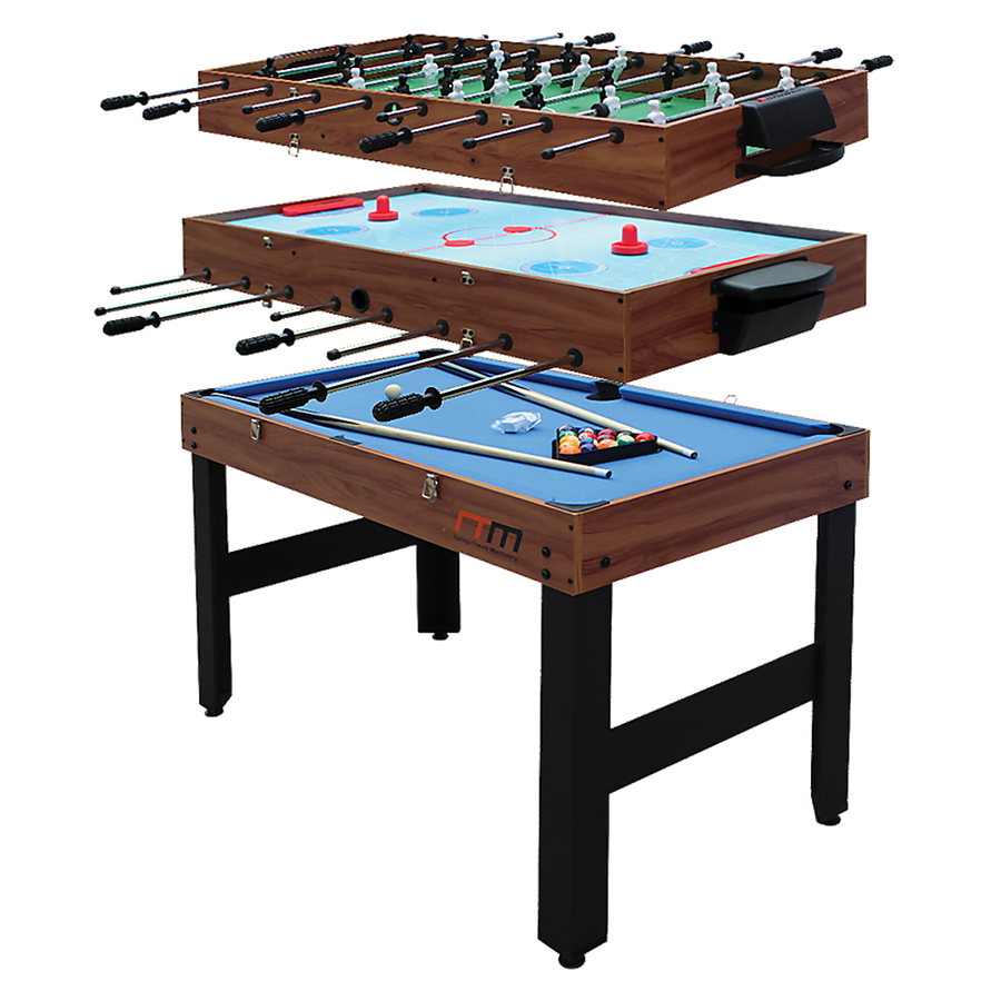 4FT 3-in-1 Games Foosball Soccer Hockey Pool Table
