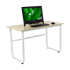 Wood & Steel Solid Computer Desk Home Office Furniture