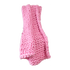 Hand Knitted Chunky Blanket Thick Acrylic Yarn Blanket Home Decor Throw Rug - Pink