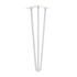 Set of 4 Industrial 3-Rod Retro Table Legs 12mm Steel Bench Desk - 41cm White