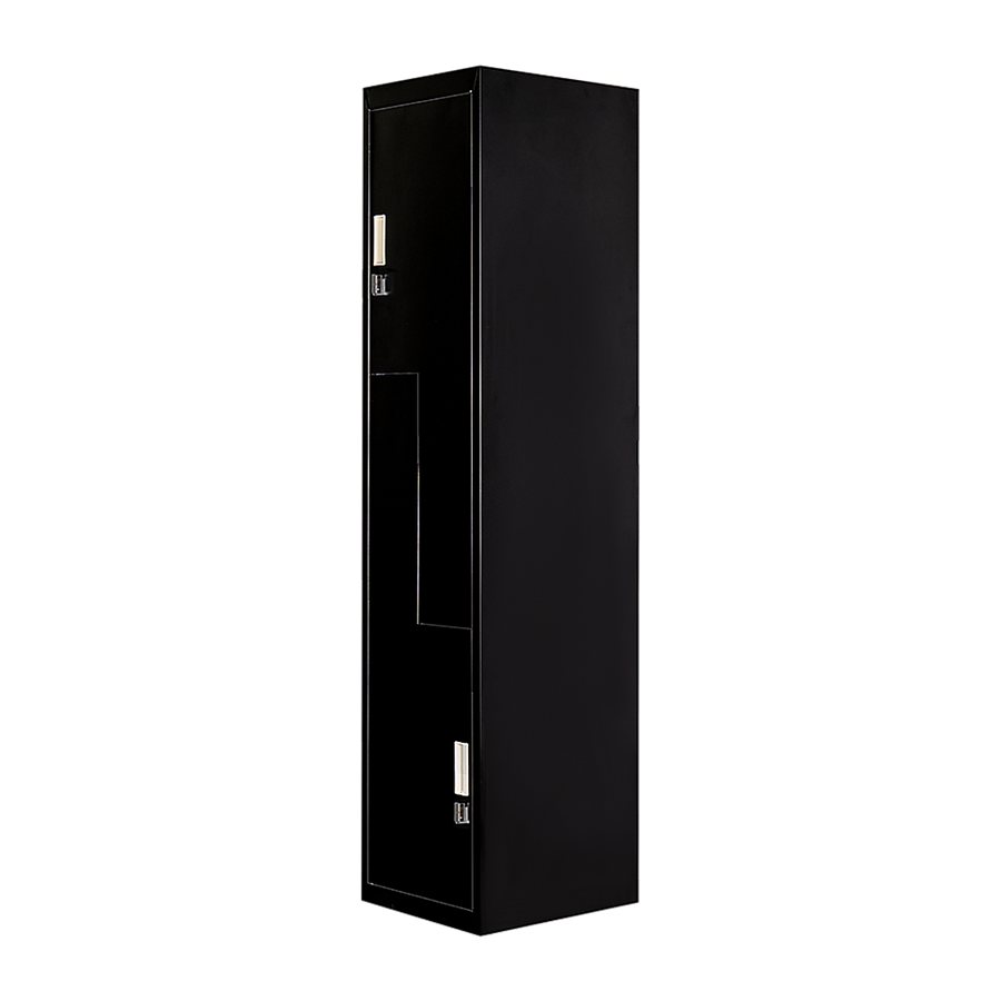 Black Two-Door L-shaped Office Gym Shed Storage Lockers